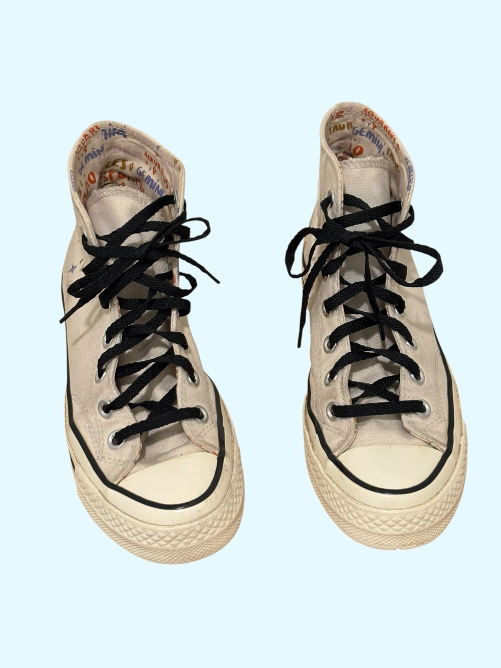 White All Stars Converse Chuck High Top Sneakers Size 6 - Picture 4 of 8